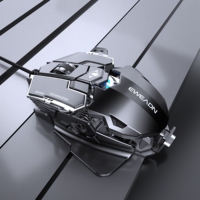 EWEADN Wired Gaming Mouse, Mechanical, Aluminum Base, Tail Length Adjustment, Ergonomic, Office & Gaming, Windows/Laptop, Gamers