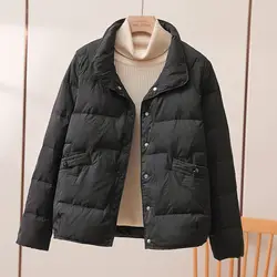 Korean fashion stand up collar down cotton jacket women cold resistant cotton jacket short autumn winter clothes women coat
