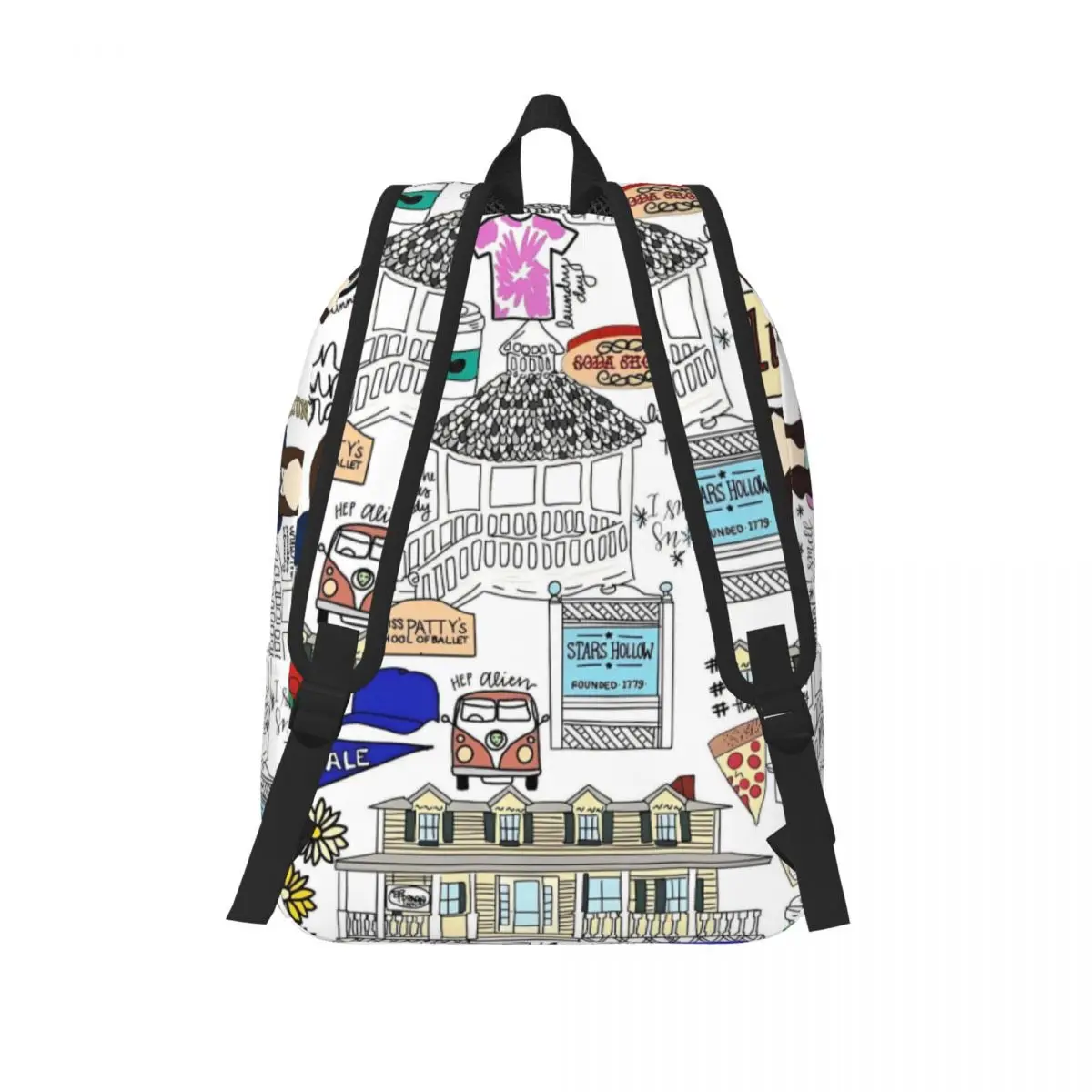 حقيبة ظهر بنمط فيلم جيلمور للرجال والنساء المراهقات والطلاب، حقيبة كتف للكمبيوتر المحمول في الهواء الطلق #3