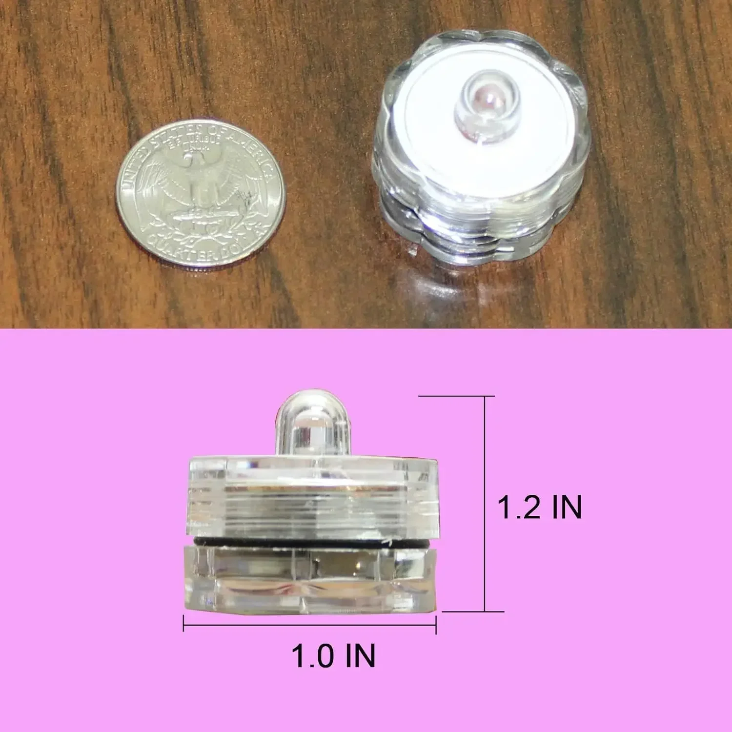 Fish Tank LED Candles 12PCS Set Waterproof Tea Light with Button Battery Accessories Mini LED Lights Home Decoration