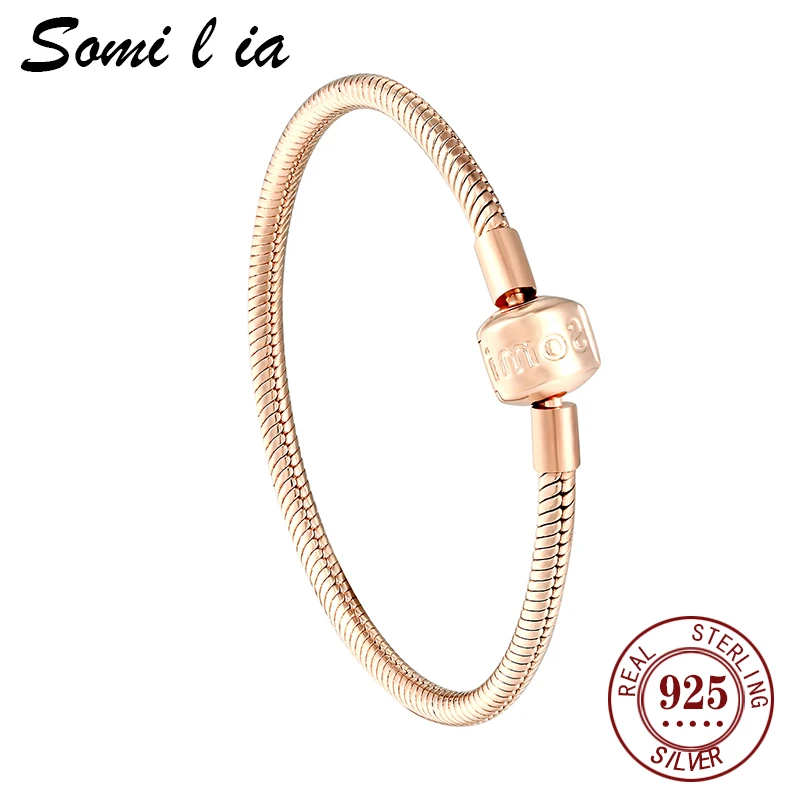 SOMILIA-s925 sterling silver bracelet necklace DIY jewelry pendant beads women's gift versatile exquisite accessories