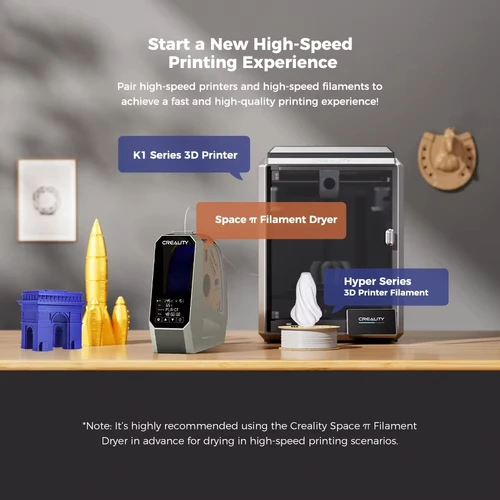 Imagen 2 del producto Creality Space Pi/Plus Caja secadora de filamentos Almacenamiento de filamentos de 1 kg que mantiene el seco Temperatura ajustable 45 ℃ -70 ℃ Calentamiento de aire caliente 48h