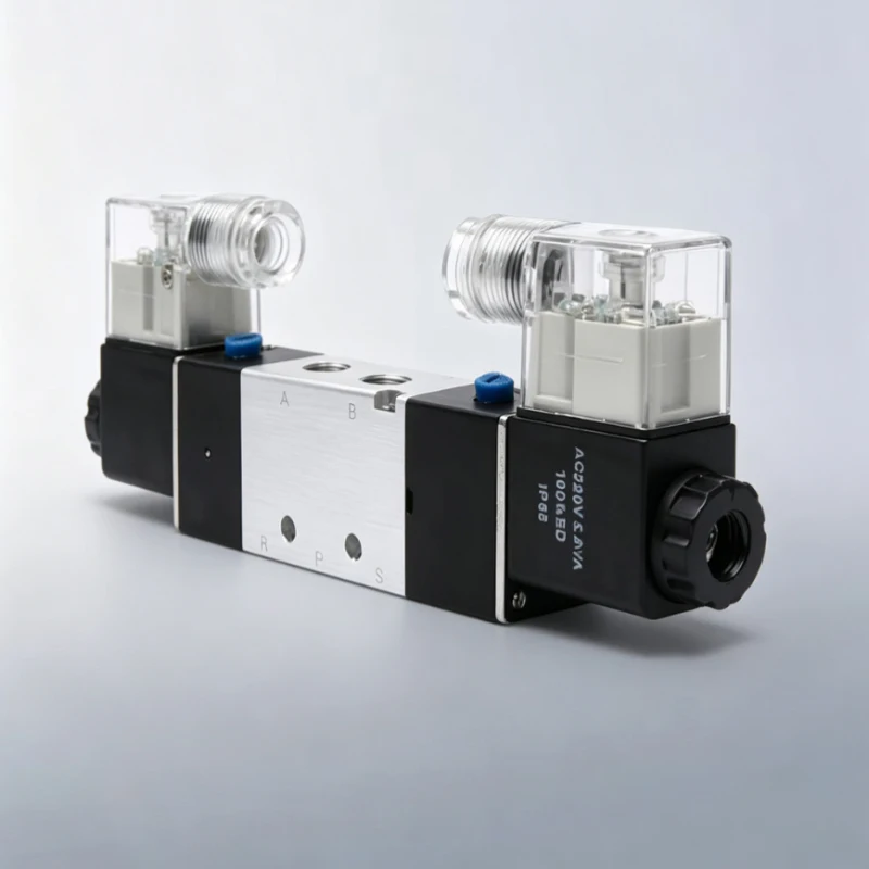1pcs 4V320-10 5/2 Way Double Coil Solenoid Valve DC12V DC24V AC110V AC220V Pneumatic Air Control Valve for Industrial Automation