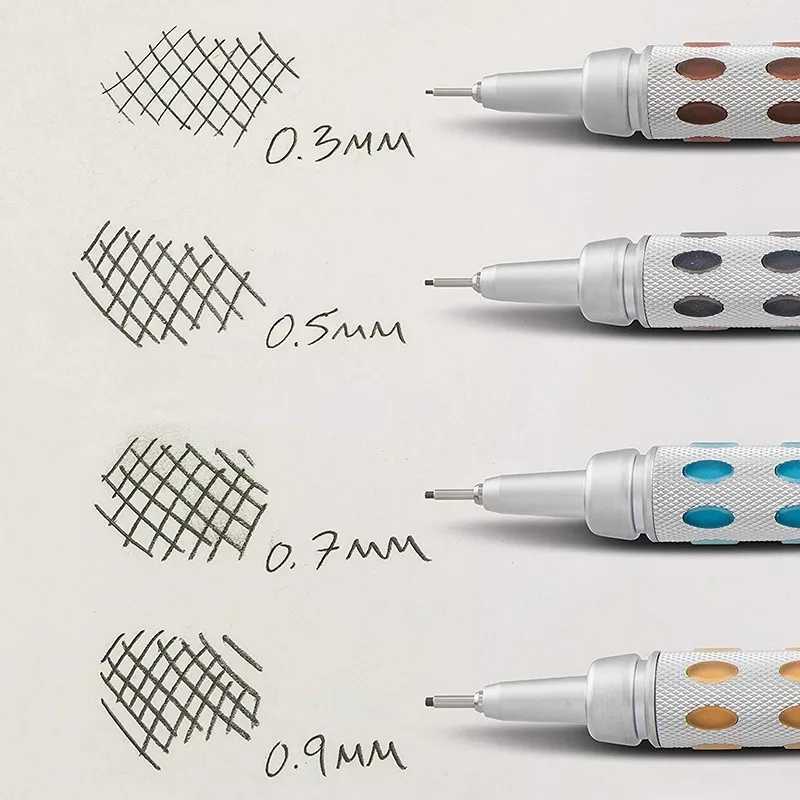 Pentel PG1000 Druckbleistift, Metallstab mit geringer Schwerkraft, professioneller Aktivitätsbleistift, hochwertiges Zeichenzubehör mit mehreren Minen