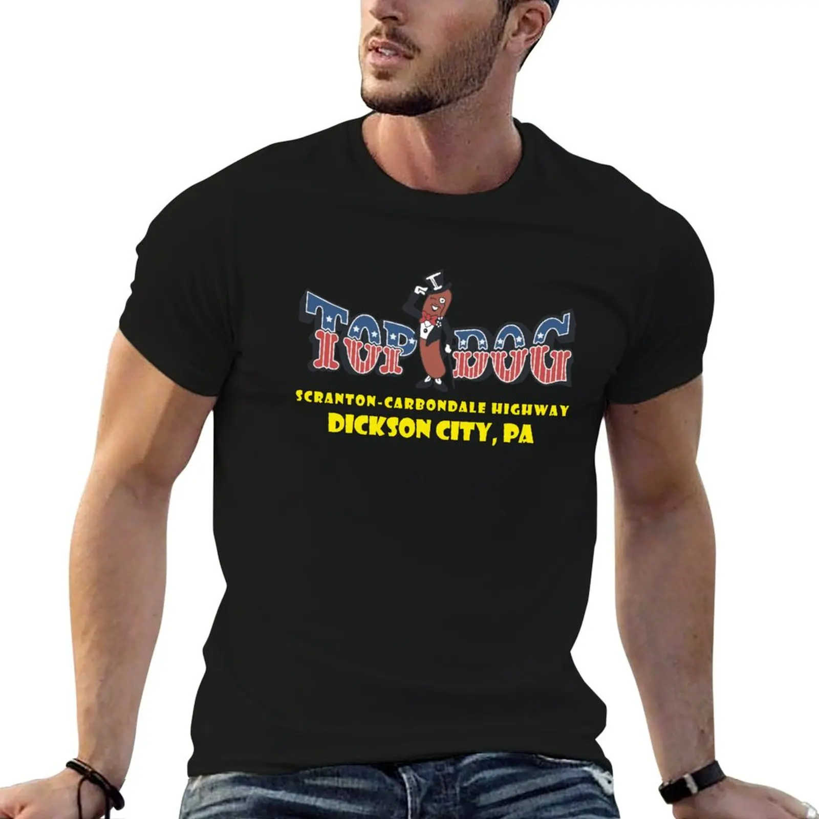 Top Dog Arcade Dickson CIty T-Shirt Basic Simple Casual Short Sleeve Tee