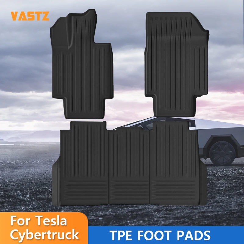 

VASTZ for Tesla Cybertruck 2024 Floor Mats All Weather Full TPE Waterproof Cargo Liner Cargo Trunk Car Interior Accessories