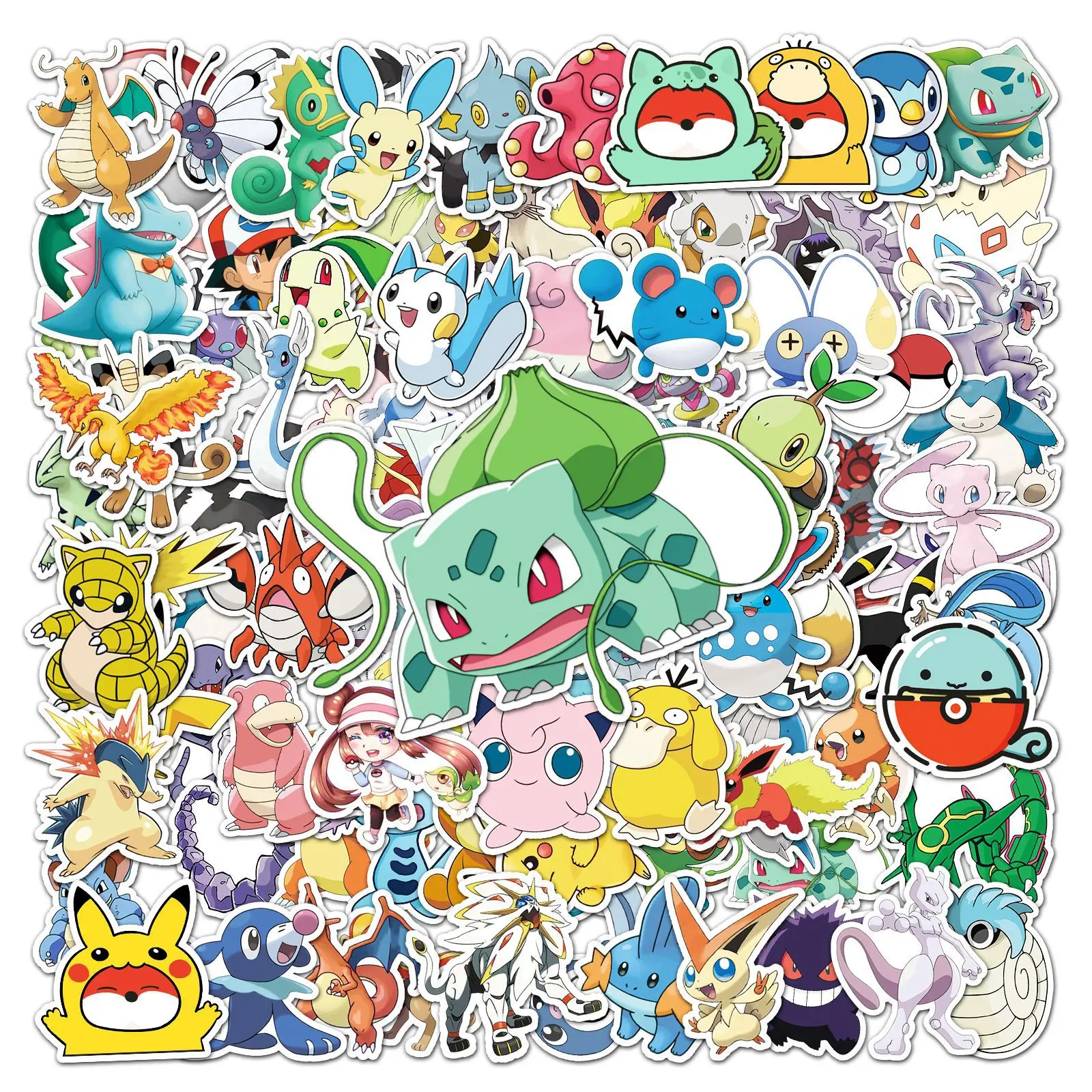 Laptop Accessories Kids - 100 stuks Kawaii Pikac Cartoon Stickers