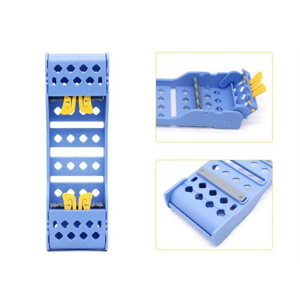 Firm Plastic Dental Disinfection Rack Autoclavable Multicolor Oral Instrument Placing Box Dental Burs Holder Dentistry