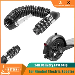 Anti-Theft Bike Lock 4 Digit Code Combination For Ninebot for Xiaomi Electric Scooter Bicycle Stainles Steel CableSecurity Lock