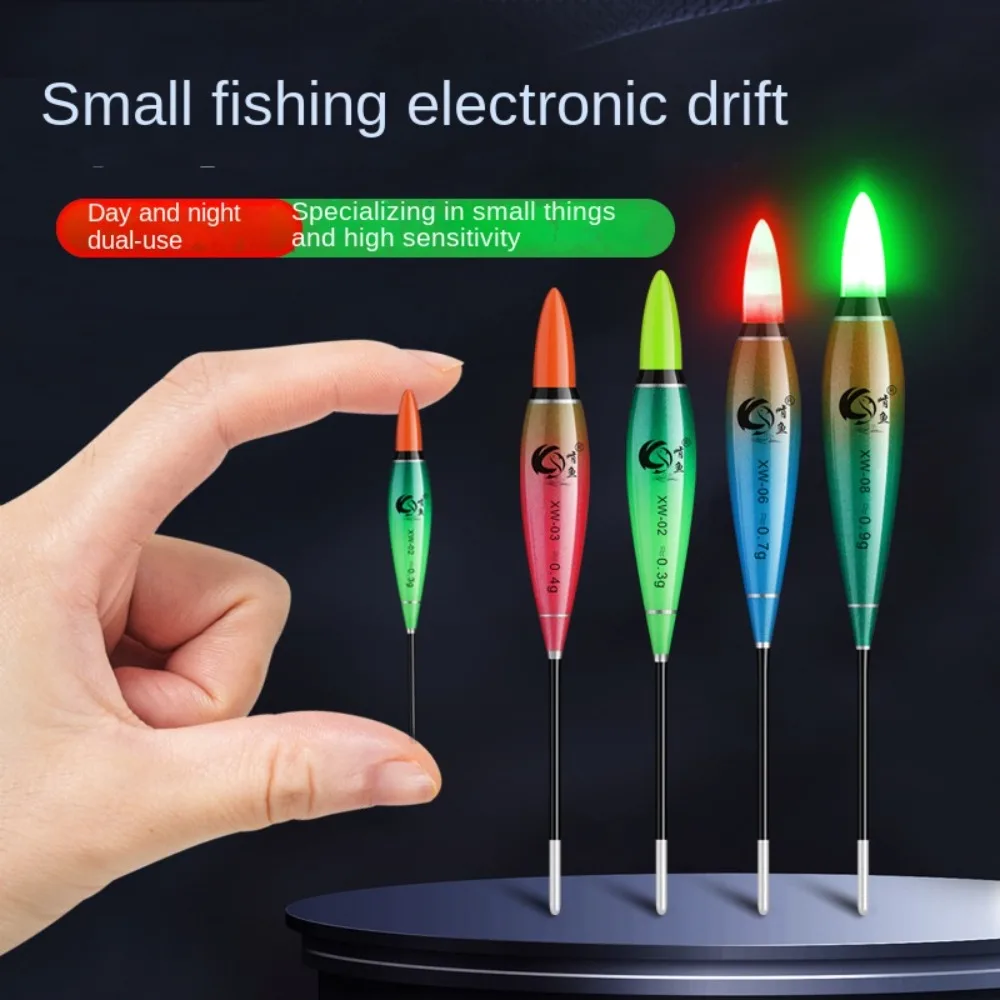 Indicator Electronic Fishing Float Slip Drift Tube Buoy Strike Light Float Eye-catching Red/Green Light Rock Fishing Floats