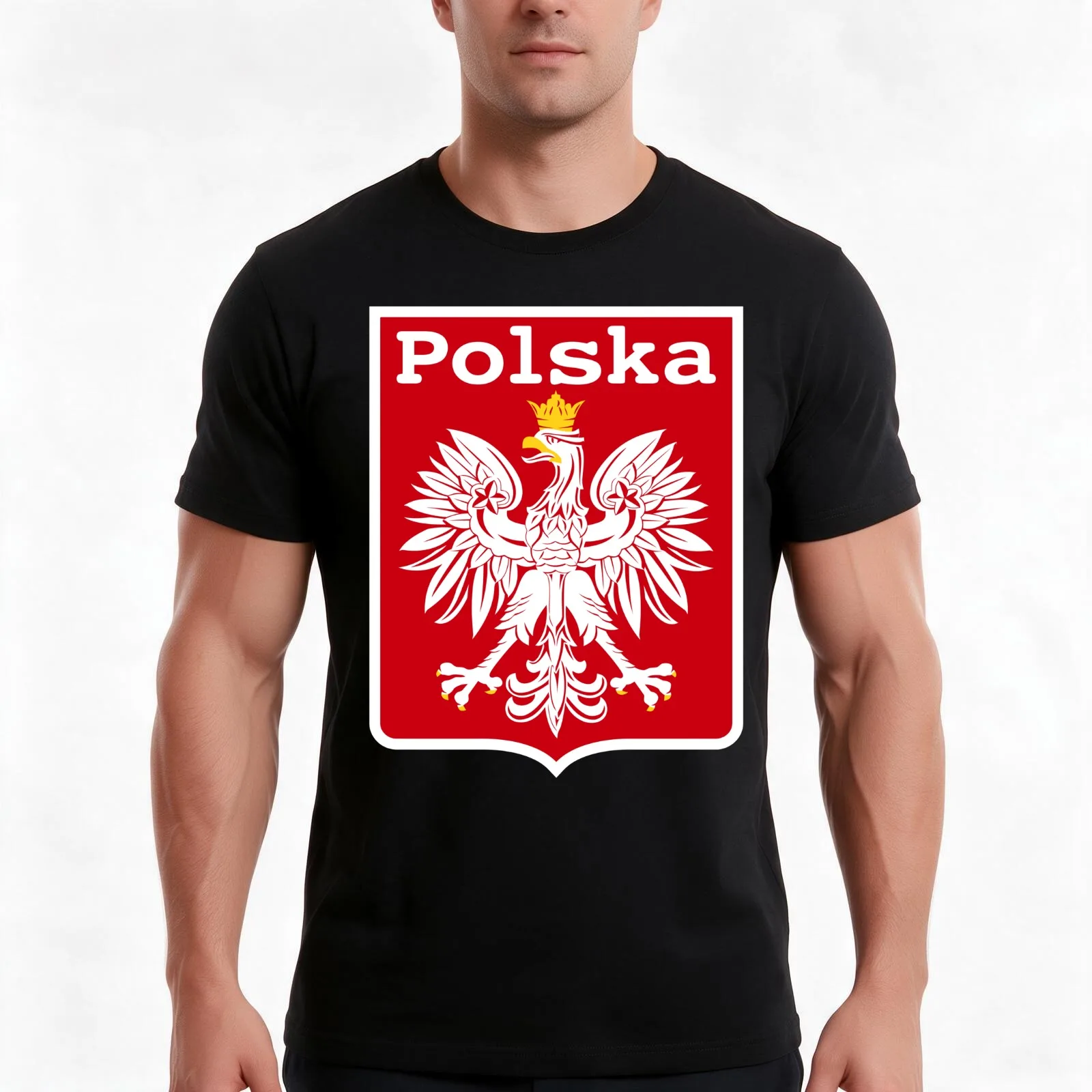 POLSKA Eagle // Retro Polish Poland Pride T-Shirt, Summer Casual Cotton Tee, Oversized Streetwear Tops, Vintage Graphic Print