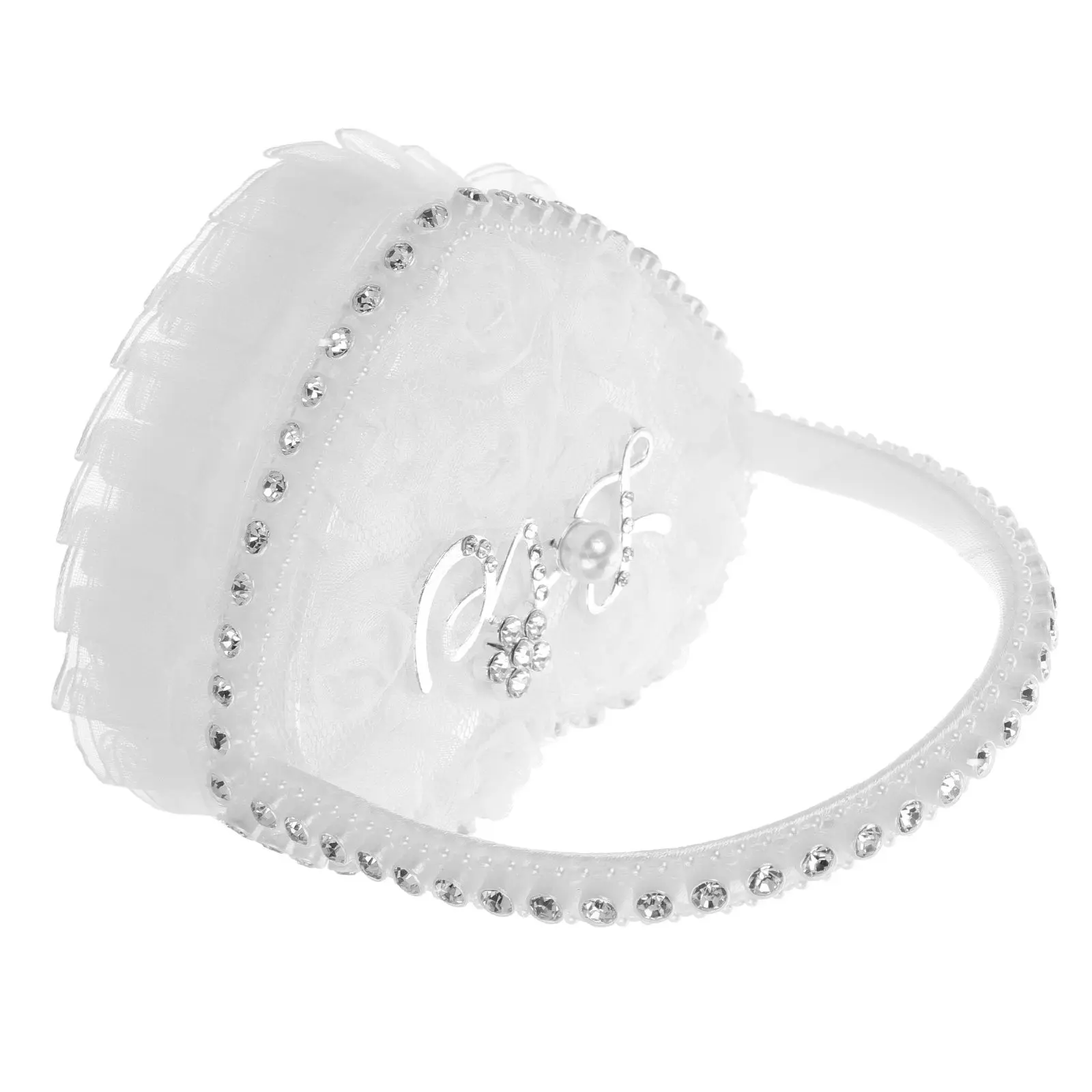 

Мини-подушка для колец в форме сердца, элегантная, романтичная, для свадебной церемонии, предложения руки и сердца, помолвки, держатель для колец