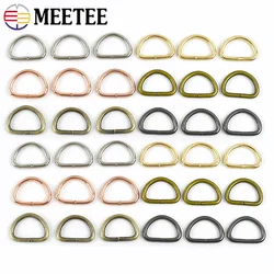 50/100/200Pcs 10/13mm Metal D Ring Buckles for Bag Strap Dog Collar Webbing Adjust Hook Clasp Connection Loops DIY Accessories