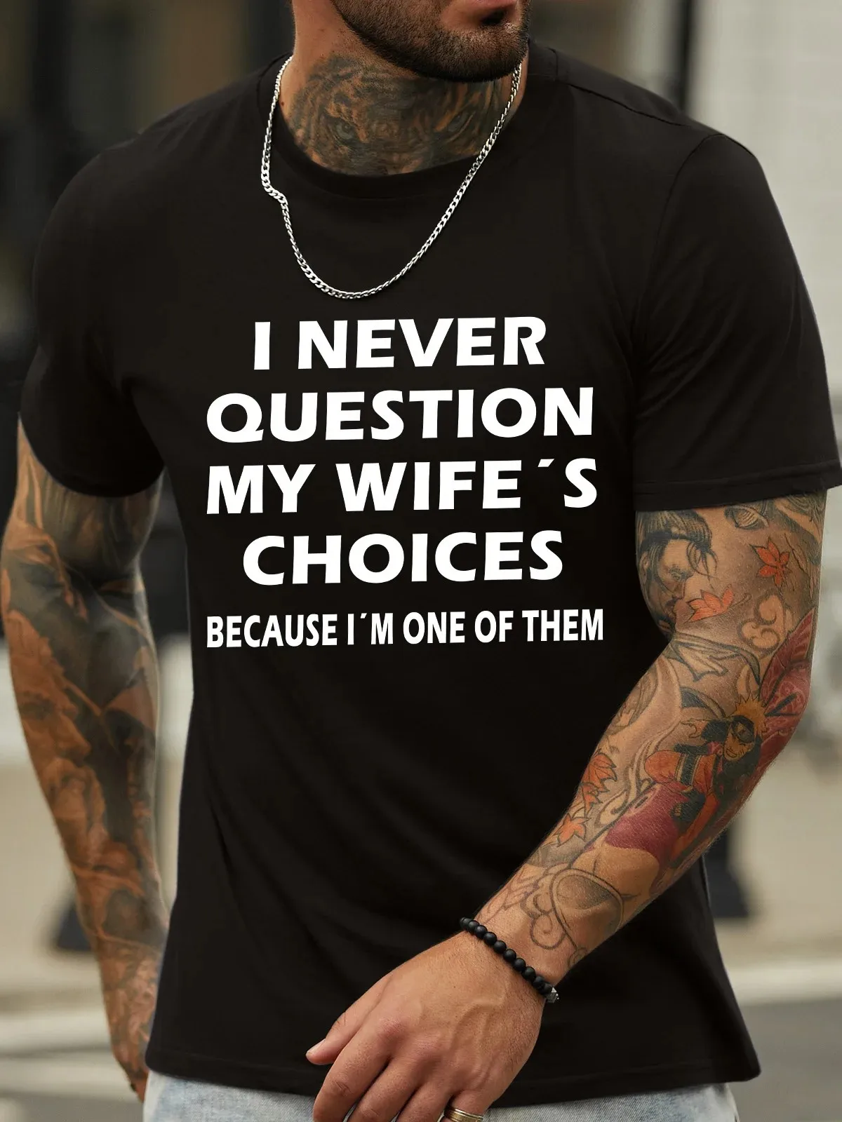 Lilicloth X Hynek Rajtr I Never Question My Wife's Choices Because I'm One Of Them Men's T-Shirt