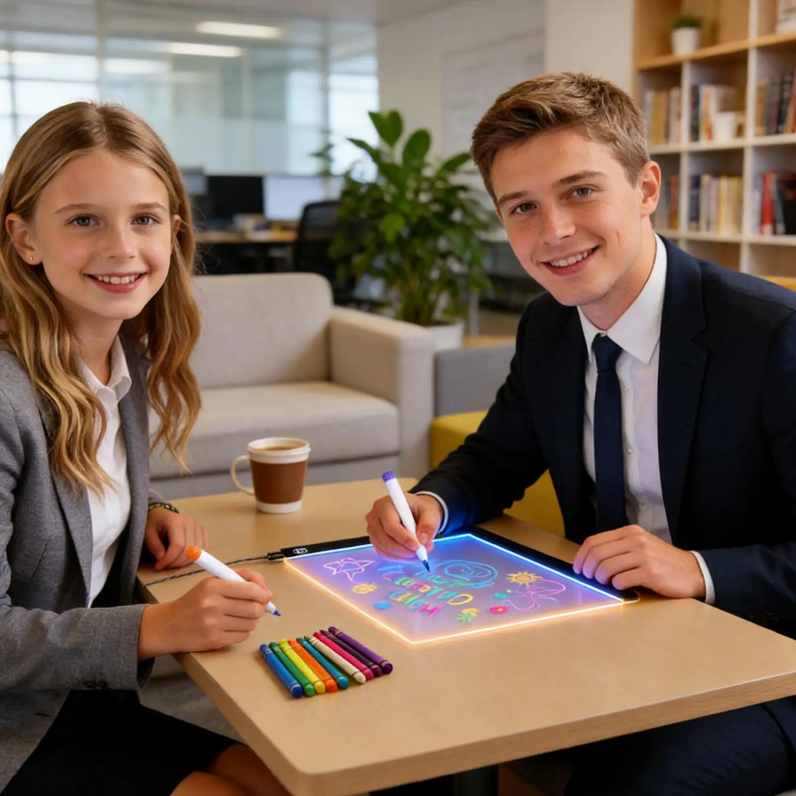 Planche à dessin LED 35x26cm, tapis de traçage, jouets en acrylique effaçable à sec, bloc de dessin pour garçons et filles, croquis, écriture, coloriage