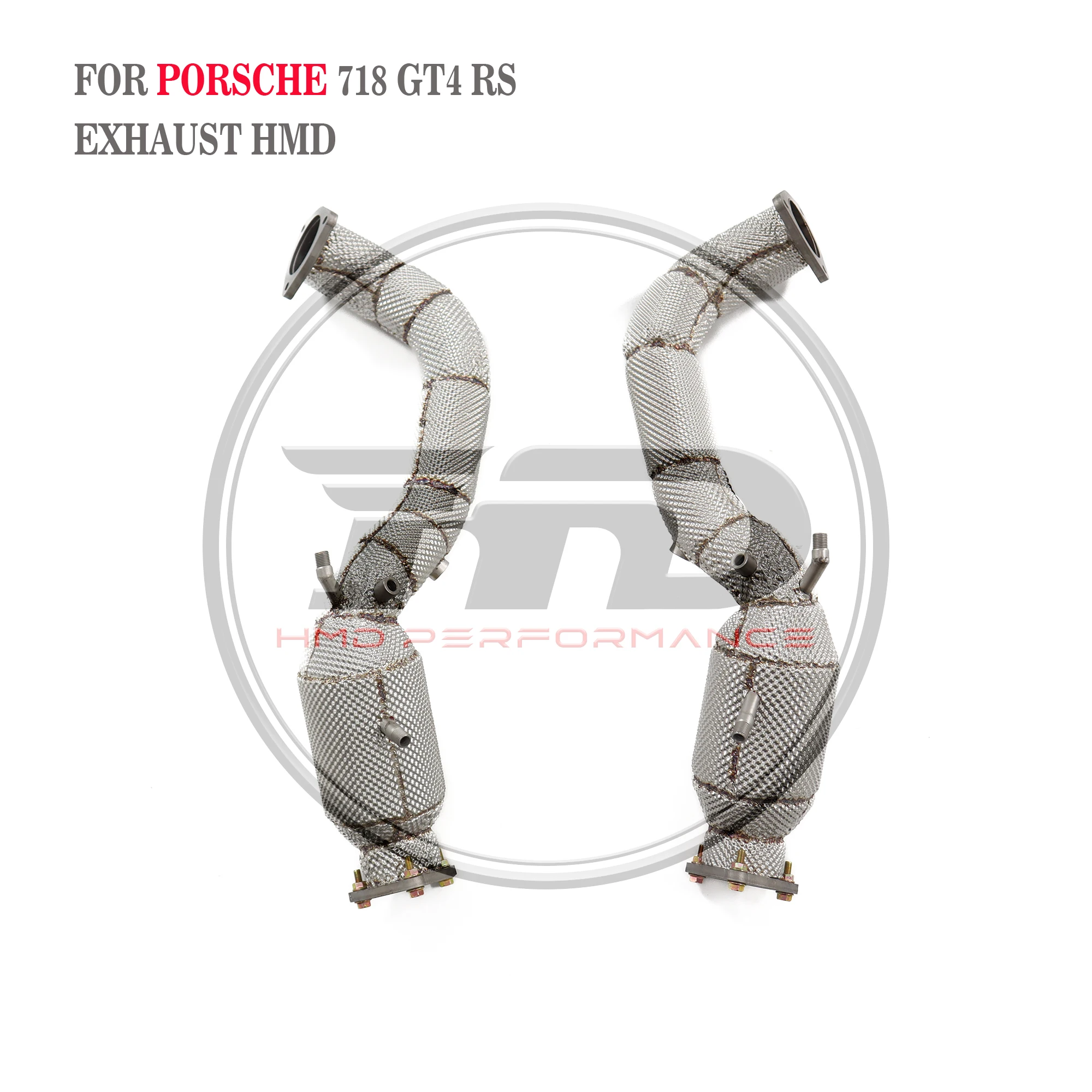 

HMD Stainless Steel High Performance Exhaust System Downpipes For Porsche 718 GT4 RS With Cat