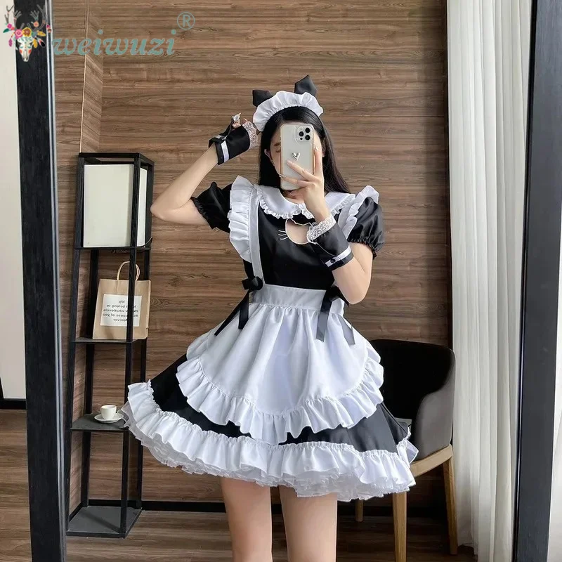 Lolita Schulmädchen Süßes Prinzessinnenkleid Japanische Kawaii Halloween Party Dienstmädchen Outfits Plus Size Dienstmädchen Cosplay Kostüme Anime Fancy
