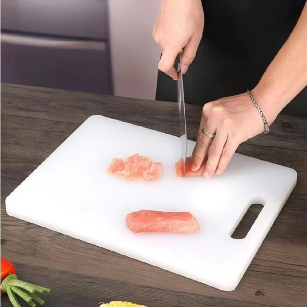 

Утолщенная пластиковая разделочная доска, кухонная противоскользящая прямоугольная панель, устойчивая к плесени двухсторонняя разделочная доска для домашнего использования