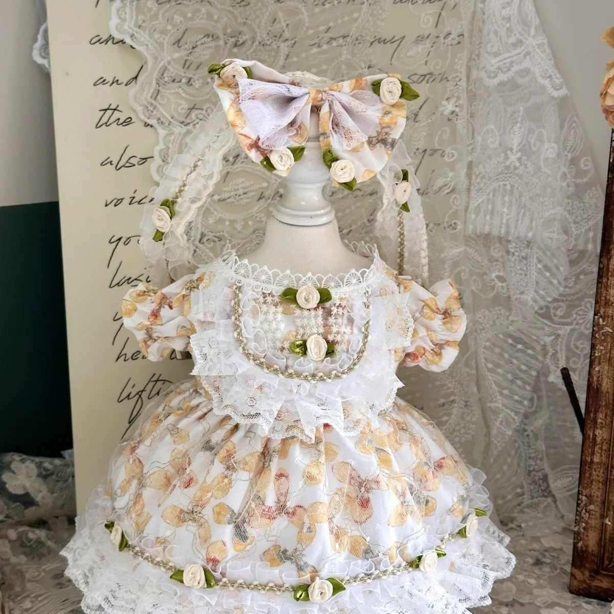 20CM 40CM Cotton Doll Clothes  New Year Dress  50- 55cm Reborn Doll Clothes Free Shipping