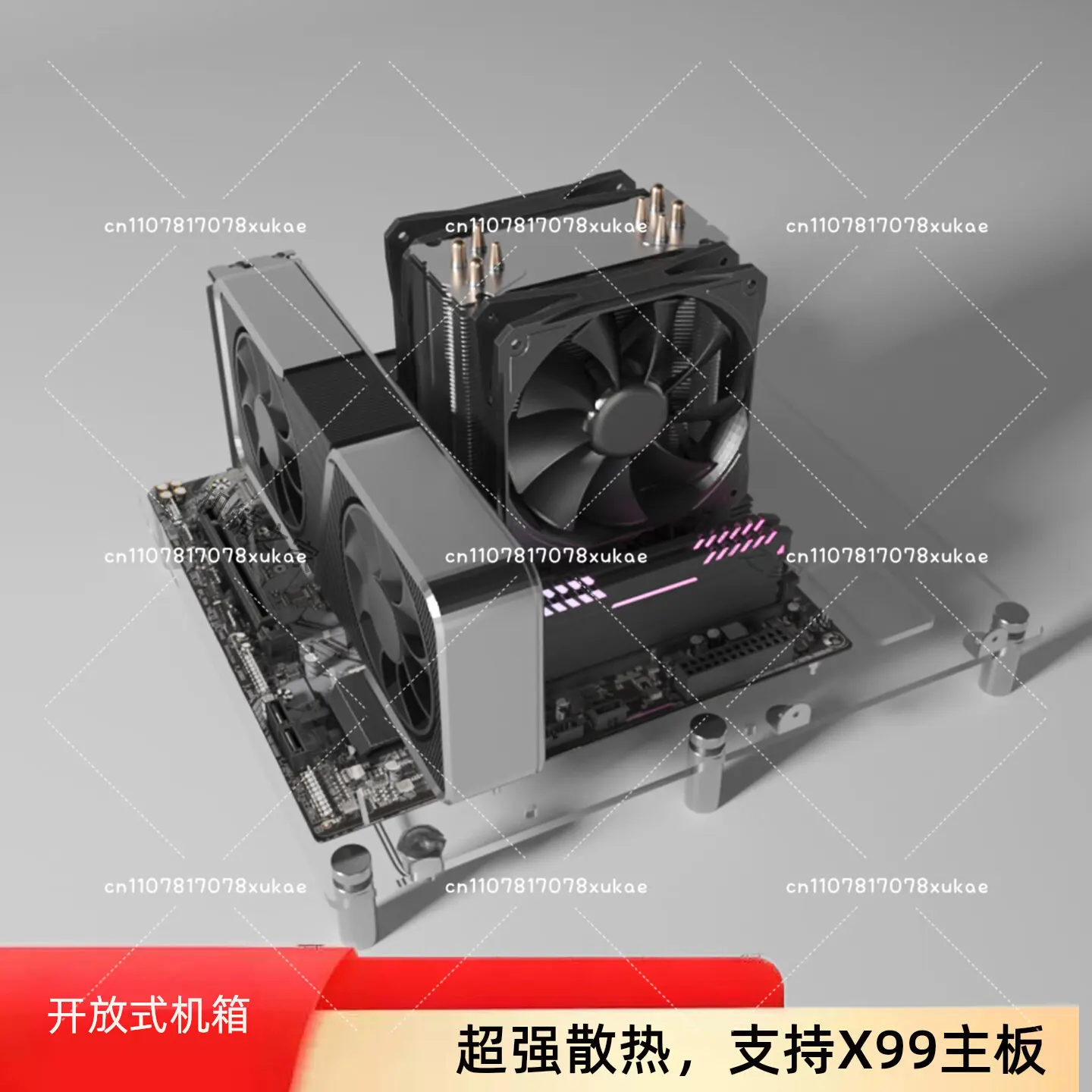 Open Chassis Transparent Board MATX Main Board ATX Stand Desktop Computer Rack Studio Computer Case ITX