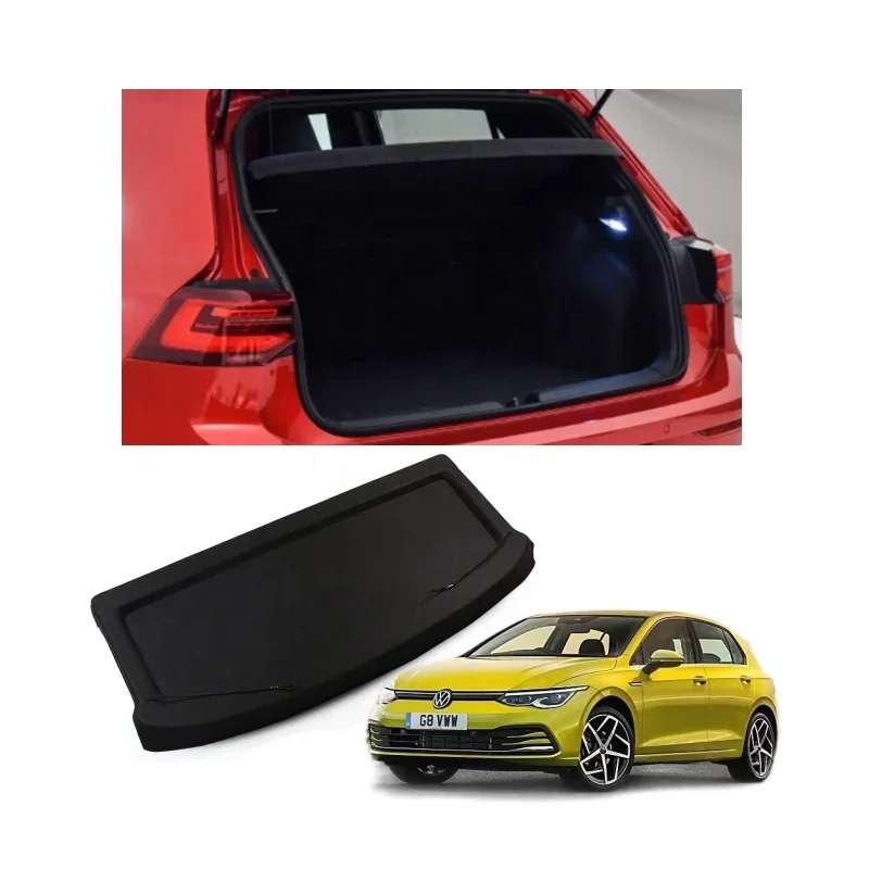 CCA for Volkswagen GTI GOLF 8 Trunk cover 2020-2023 Black Non-Retractable Trunk Accessories for VW MK8 Golf Cargo cover