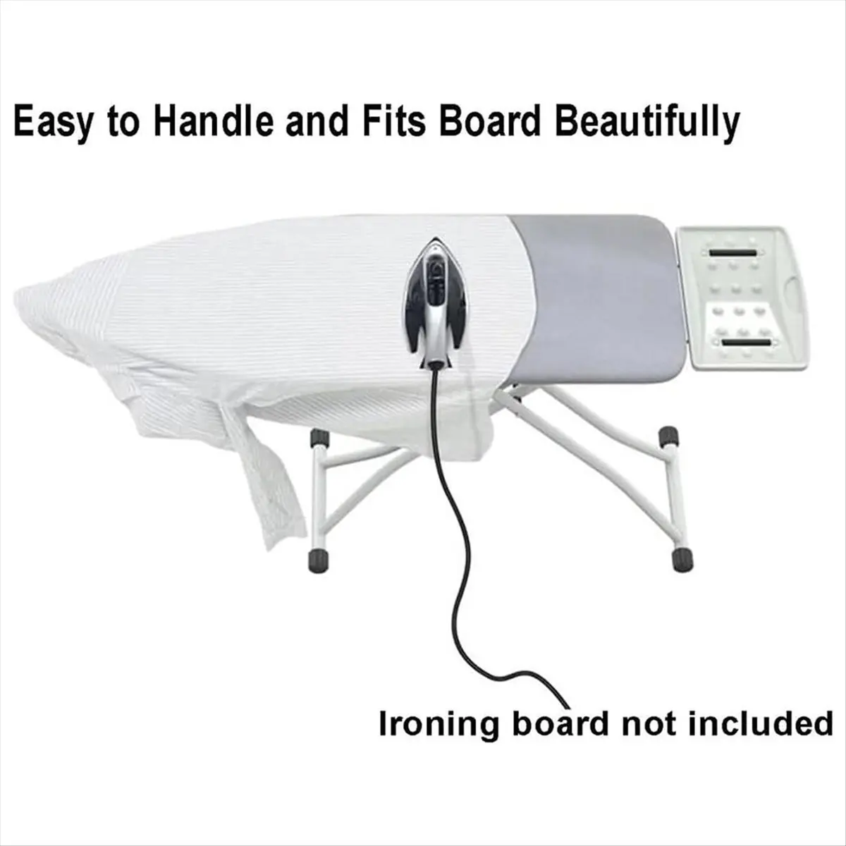 [N09RNew]High Temperature Resistant Ironing Board Cover, Household Ironing Board Cloth Cover, Cotton Ironing Board Cover Grey