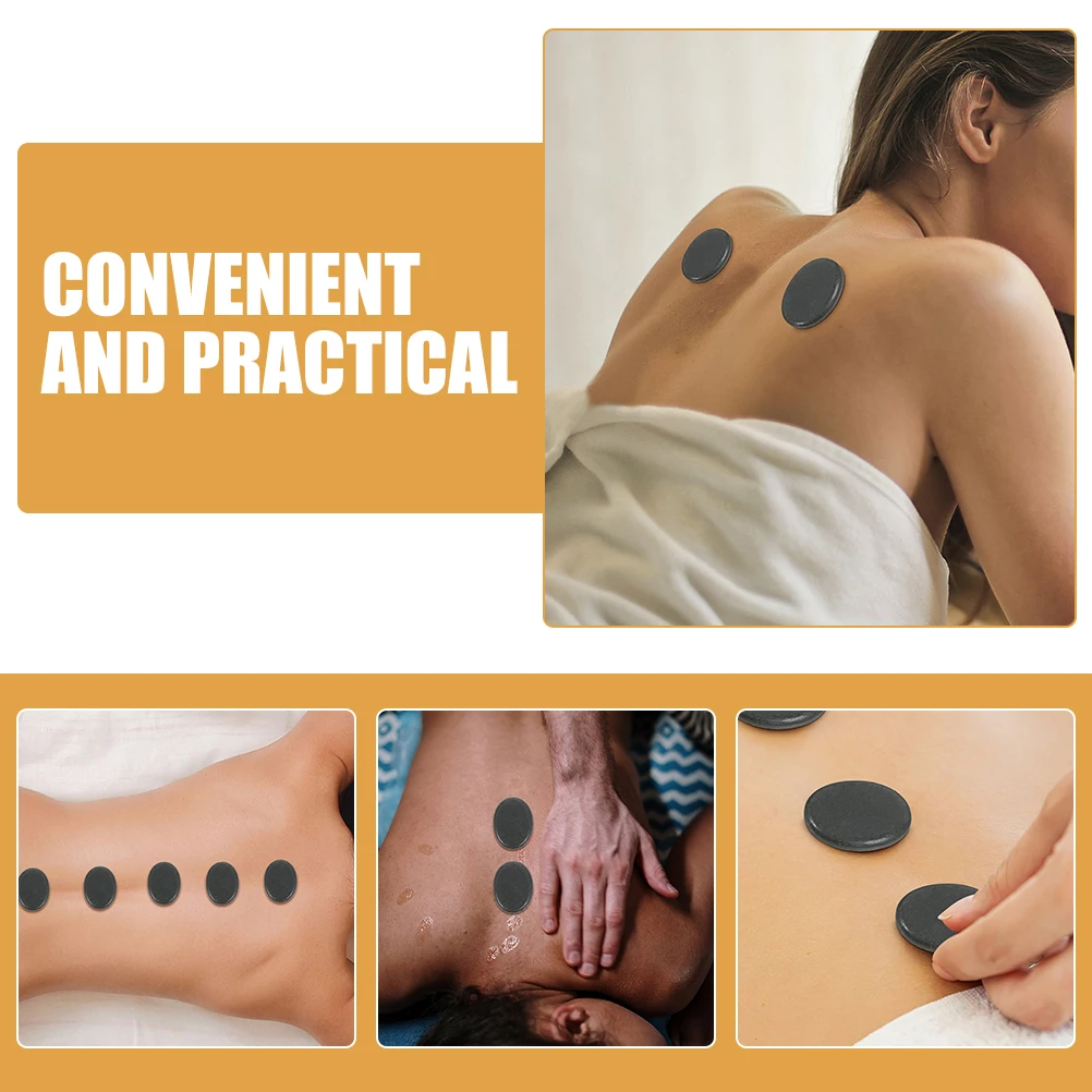 

10pcs Volcanic Stone Massage Scraper Portable Thumb Spa Tool Scraping Plate For Face Neck Back Relaxing Rocks Household