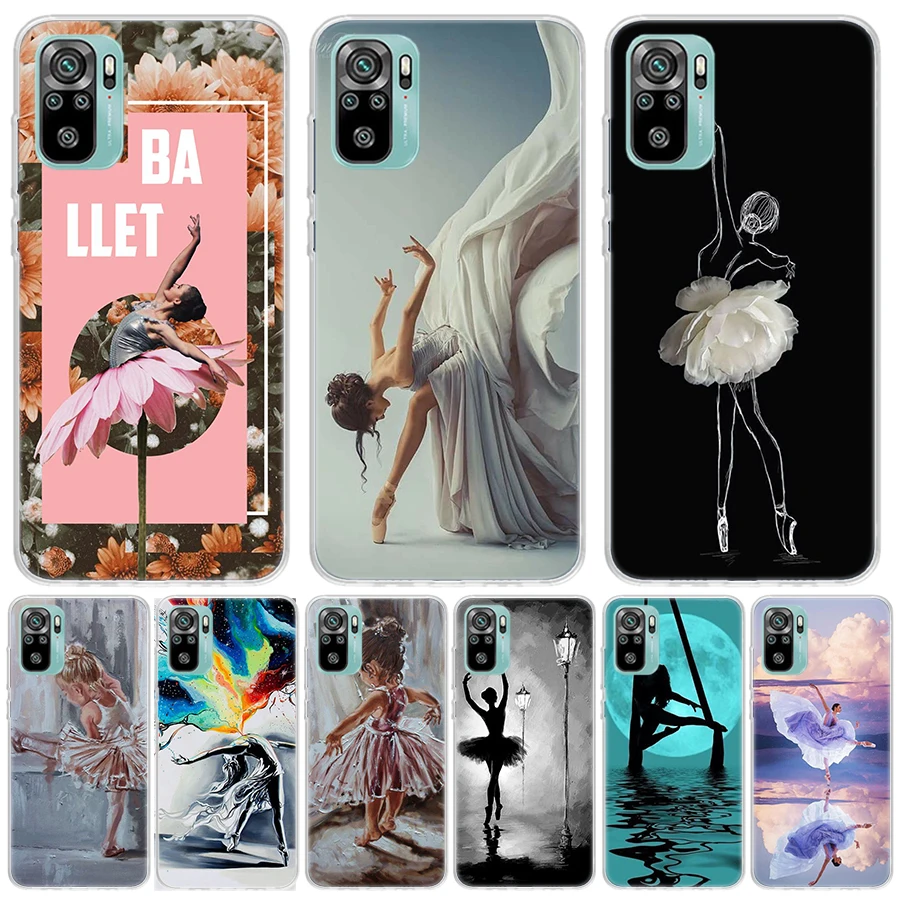 Ballerina Ballet Dancing For Xiaomi Redmi Note 13 12 11S 11 10S 10 Pro Phone Case  11T 11E 9S 9 8T 8 7 Plus Fundas Cover Coque N