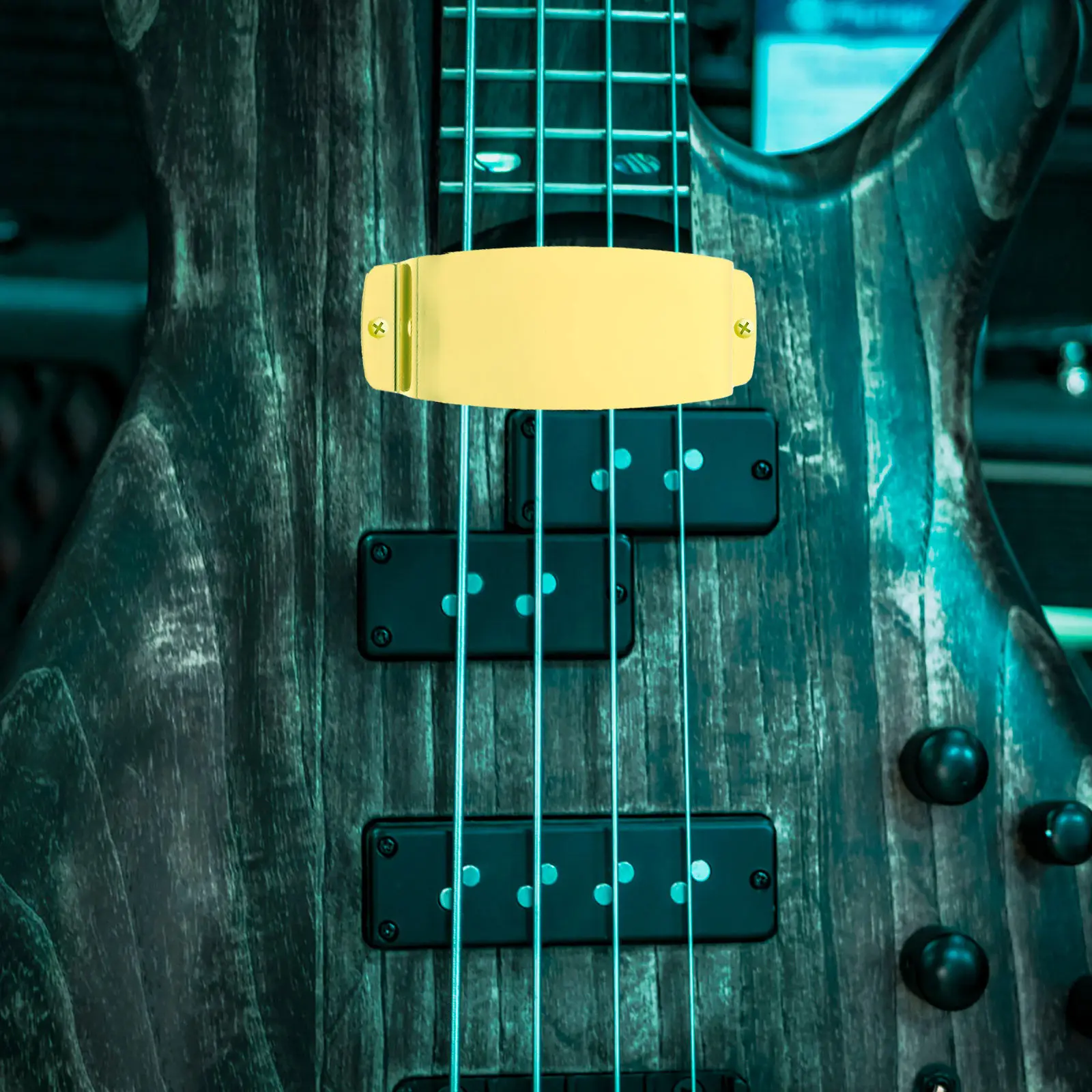 1Pcs Bass Pickup Protective Cover Zinc Alloy Construction Protects Sound Quality Exquisite Craftsmanship Stable Structure Space