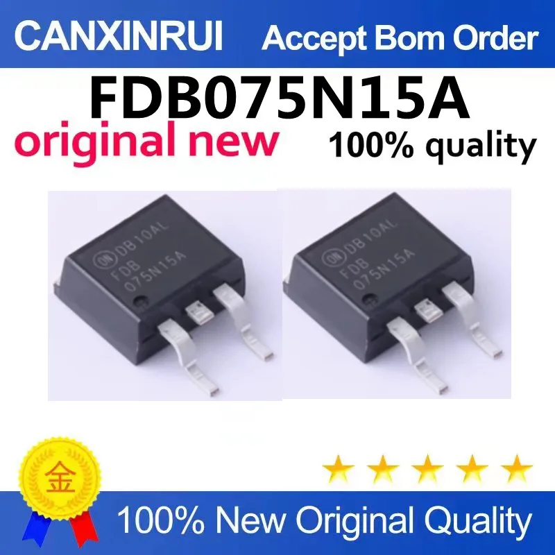 FDB075N15A; encapsulation TO263; supply of automotive computer board chip; brand new original