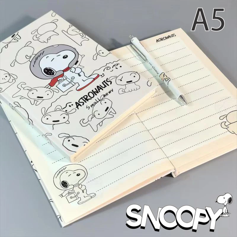 Snoopy Notebooks A5 Cartoon Anime Diary Planner Notepad Student Stationery Writing Paper Kawaii Note Pads Office School Supplies