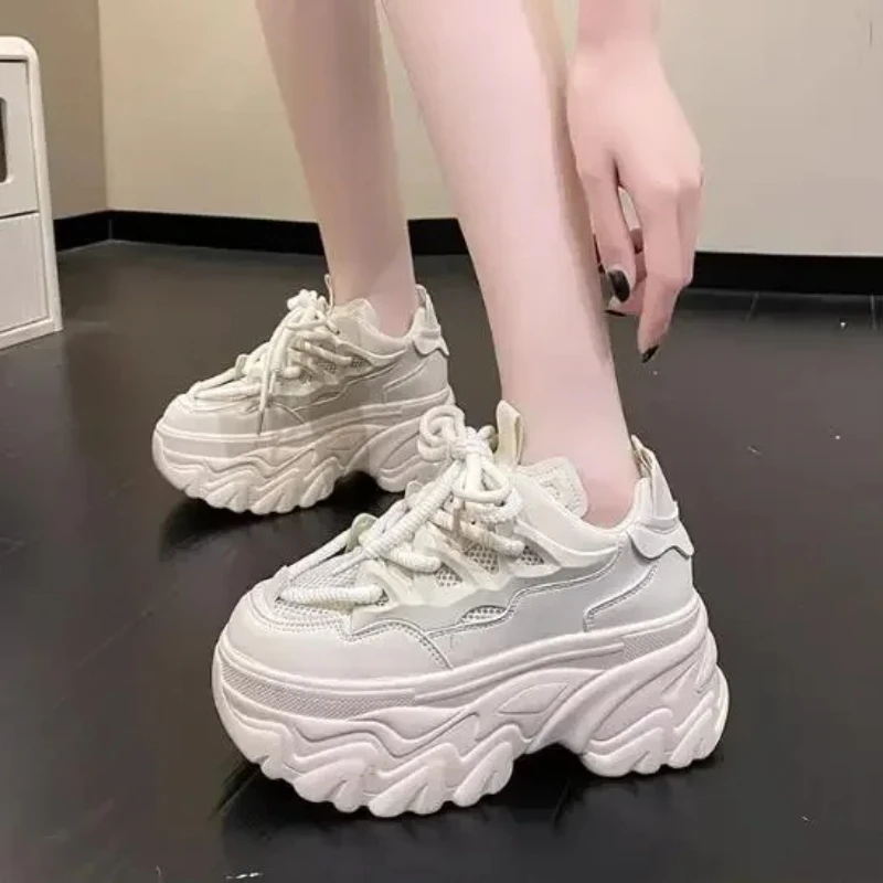 

8.5CMNew High Platform Sneakers Women Thick Sole Sneaker Ladies Trainers Vulcanized Shoes Woman Chunky Sneakers Zapatillas Mujer