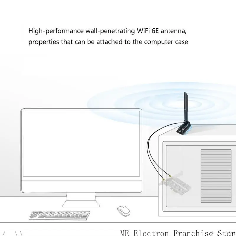 T5EA 2.4G 6G WIFI6Eアンテナ磁気ベース12dB折りたたみ可能なブレードアンテナ