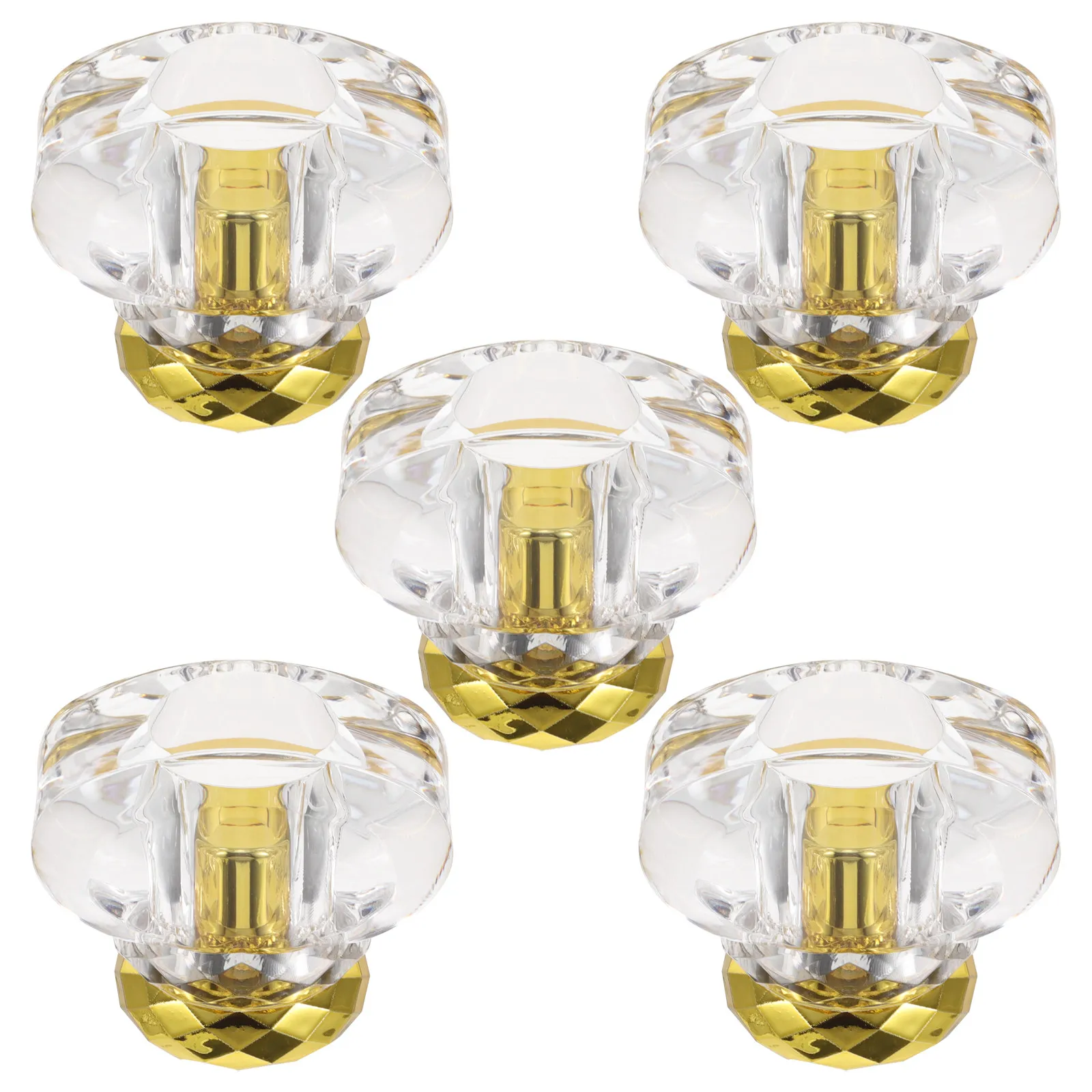 

5Pcs Universal Perfume Bottle Caps Clear Acrylic Leak Proof Snap Lock Replacement for 15Mm Refillable Travel Spray Bottle Covers