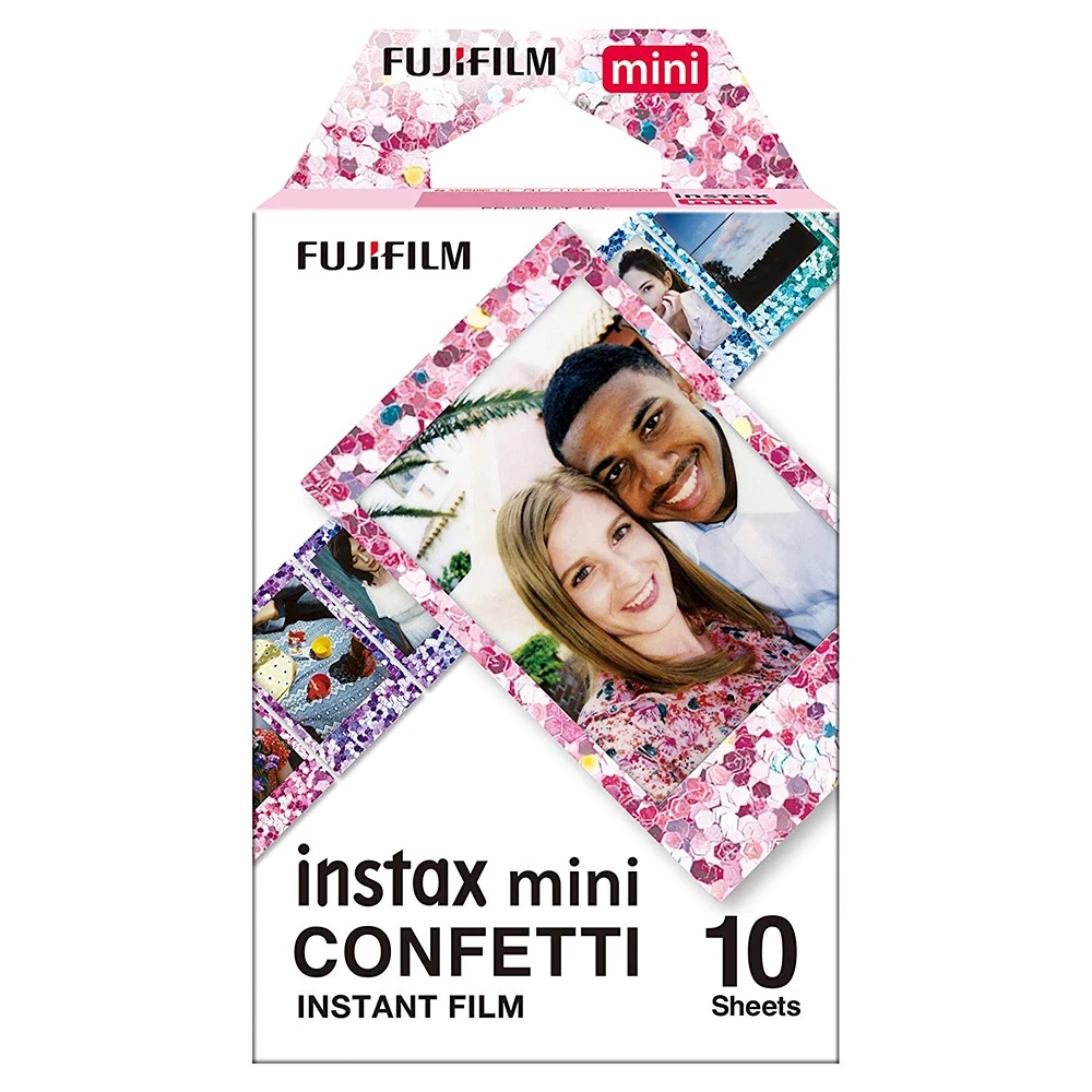 Originele Fujifilm Instax Film Instax Mini 12 9 Confetti Design Film Voor Fuji Mini 11 8 9 7S 25 26 70 90 Instant Camera SP-1 SP-2