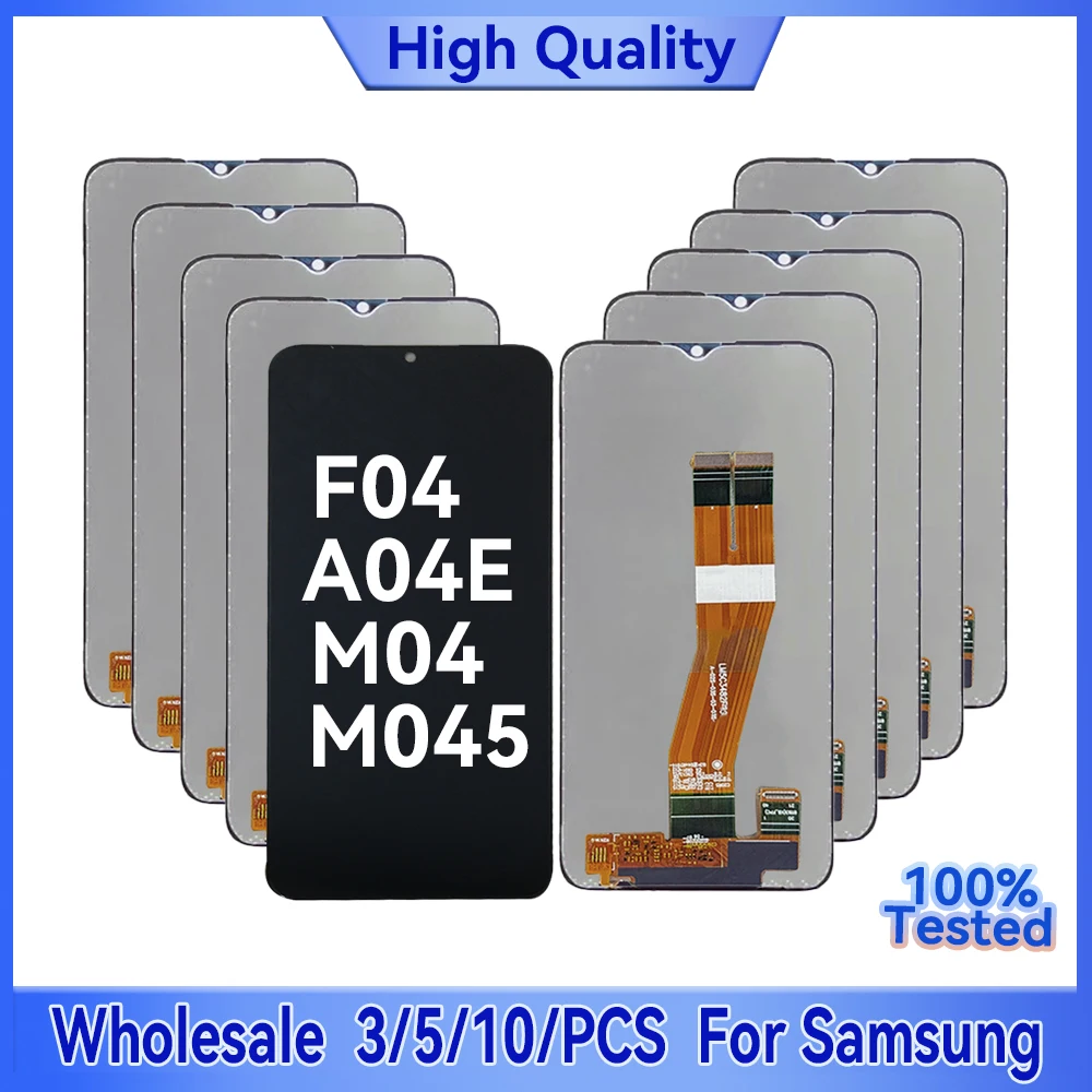 

Оптовая продажа, 5/10 шт./лот для Samsung M04 F04 M045 A04E, ЖК-дисплей с сенсорной сборкой SM-M045F, SM-M045F/DS