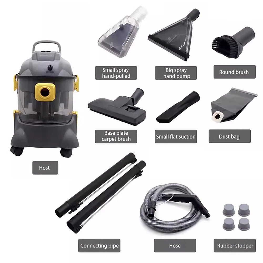 

Professional Portable Six Cleaning Function In One Carpet Sofa Curtain Car Interior Mattress Vacuum Steam 1400W Cleaner Machine