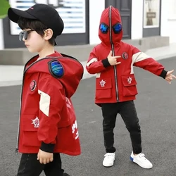 Kids Clothes Spiderman Jacket Spring Autumn Boys Cartoon Hoodie Jackets Children Zip Windbreak Coats fashion Sports Tops Clothes