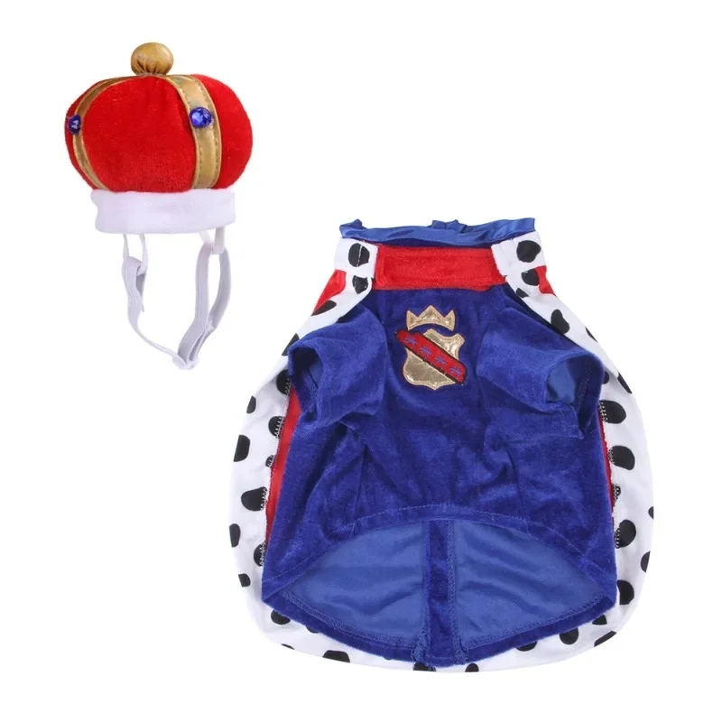 Pet King Cape Accessories Set Dog Crown Hat Two-piece Cape Pet Accessories S/M/L/XL