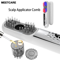 Electric Hair Comb Oil Applicator Scalp LCD Display Light Therapy Anti-Hair Loss Wireless Head Massager Regrown Brush Device
