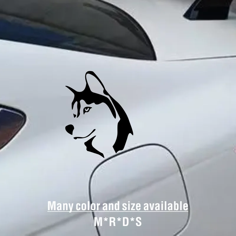 Fun Decorate Car Decals Motorbike Stickers Accessories Husky Dog Warning Funny Sign Self Adhesive Waterproof