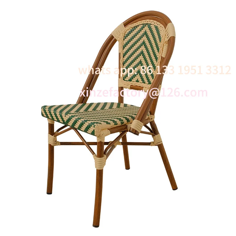 

Customizable Outdoor Balcony Table and Chair Courtyard Cafe Milk Tea Shop Outdoor Table and Chair Combination Garden Braided Rat