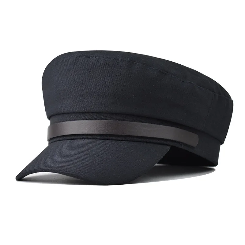 

Classic PU Chain Beret Women Beret Newsboy Hat Octagonal British Style Painter Hat Navy Hat