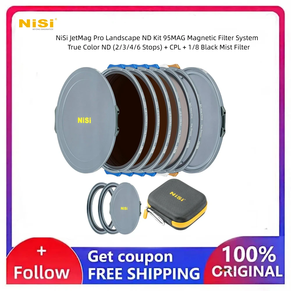 NiSi JetMag Pro Cinema Filter Kit 95MAG Magnetic FS ND 2/3/4/6 Stops True Color CPL Black Mist 1/8 Nano Coated Waterproof For Fi