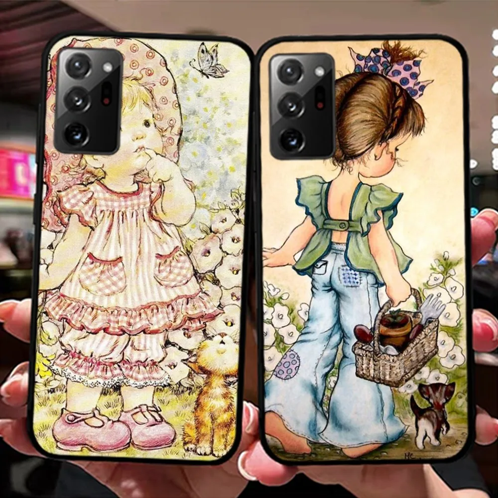 Sarah Kay Little Girl Phone Case For Samsung Note 8 9 10 20 pro plus lite M 10 11 20 30 21 31 51 A 21 22 42 02 03