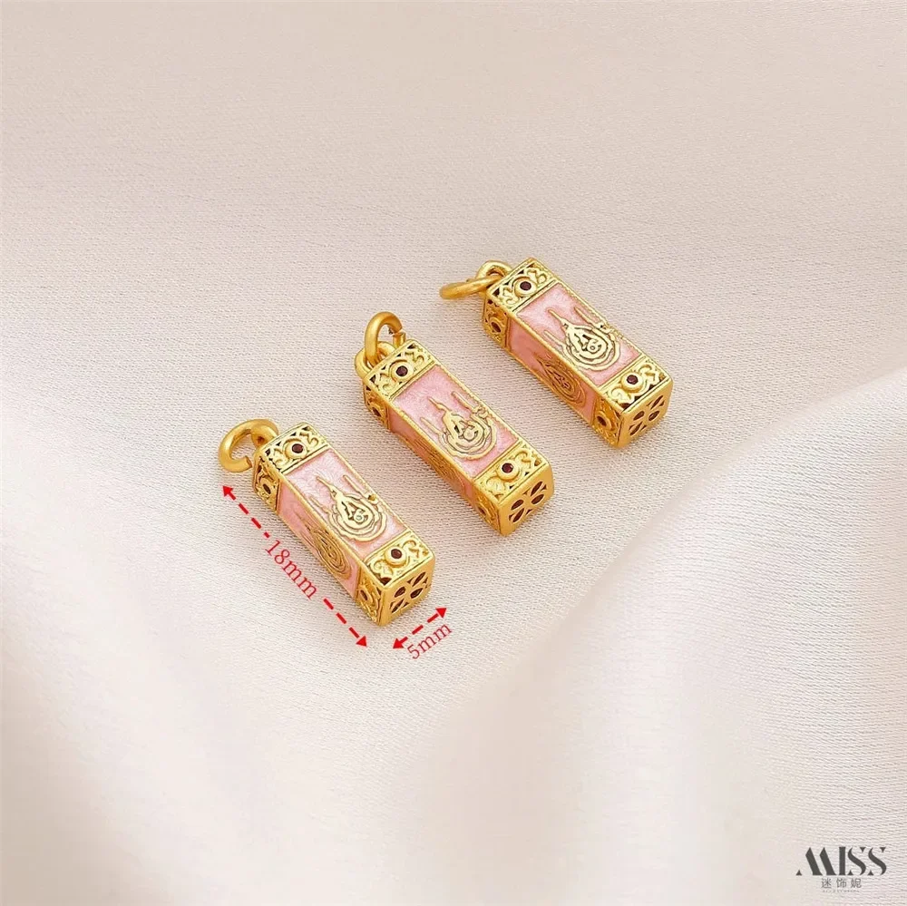 البكم الذهبي الرمال الذهب حزمة الذهب اللون السحلية قفل فلاش فراشة اللؤلؤ لوتس نانا تونغ قلادة DIY بها بنفسك مجوهرات اكسسوارات #4