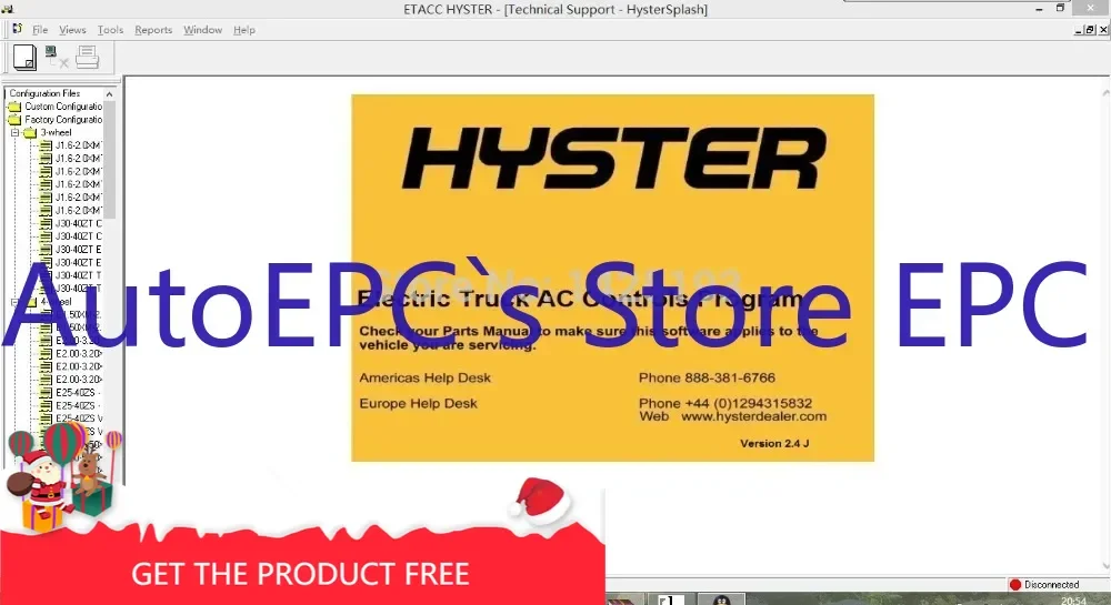 

AutoEPC Hyster Electric Truck AC Controls Program ETACC v2.4K