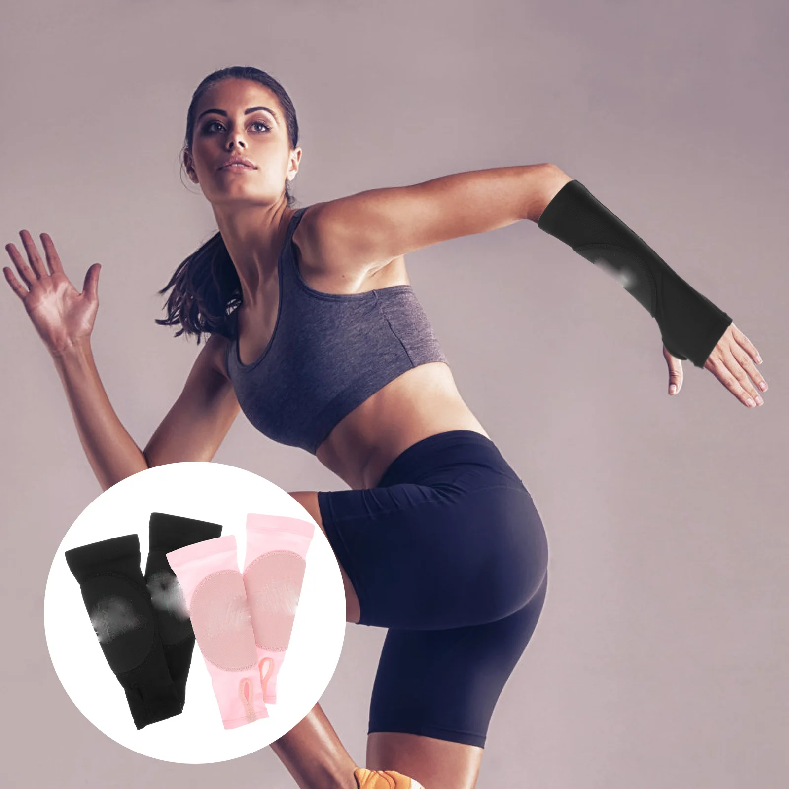 

Padded Bracer Sports Wrist Protector Elastic Arm Band For Exercise Wrist Guard Adjustable Breathable Sport Arm Guard For
