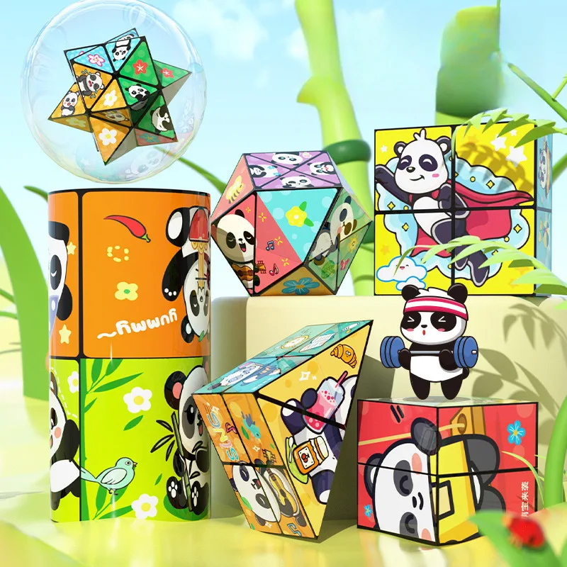 

Foldable Magic Infinite Cube 3D Deformation Stress Relief Building Blocks For Kids Brain Training And Creative Thinking