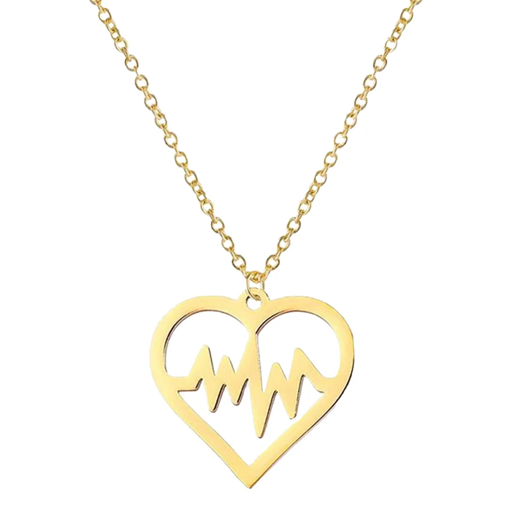 

1Pcs Heart Shaped Pendant Necklace Golden Elegant Stylish Necklace Perfect Gift for Women Special Occasions Birthday Engagement